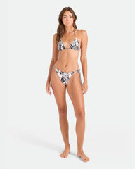 Women's Hibiscus Diamond Tie Side Full Reversible Bikini Bottom