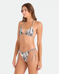 Women's Hibiscus Diamond Tie Side Full Reversible Bikini Bottom