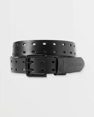 Men's Two Spike Leather Belt