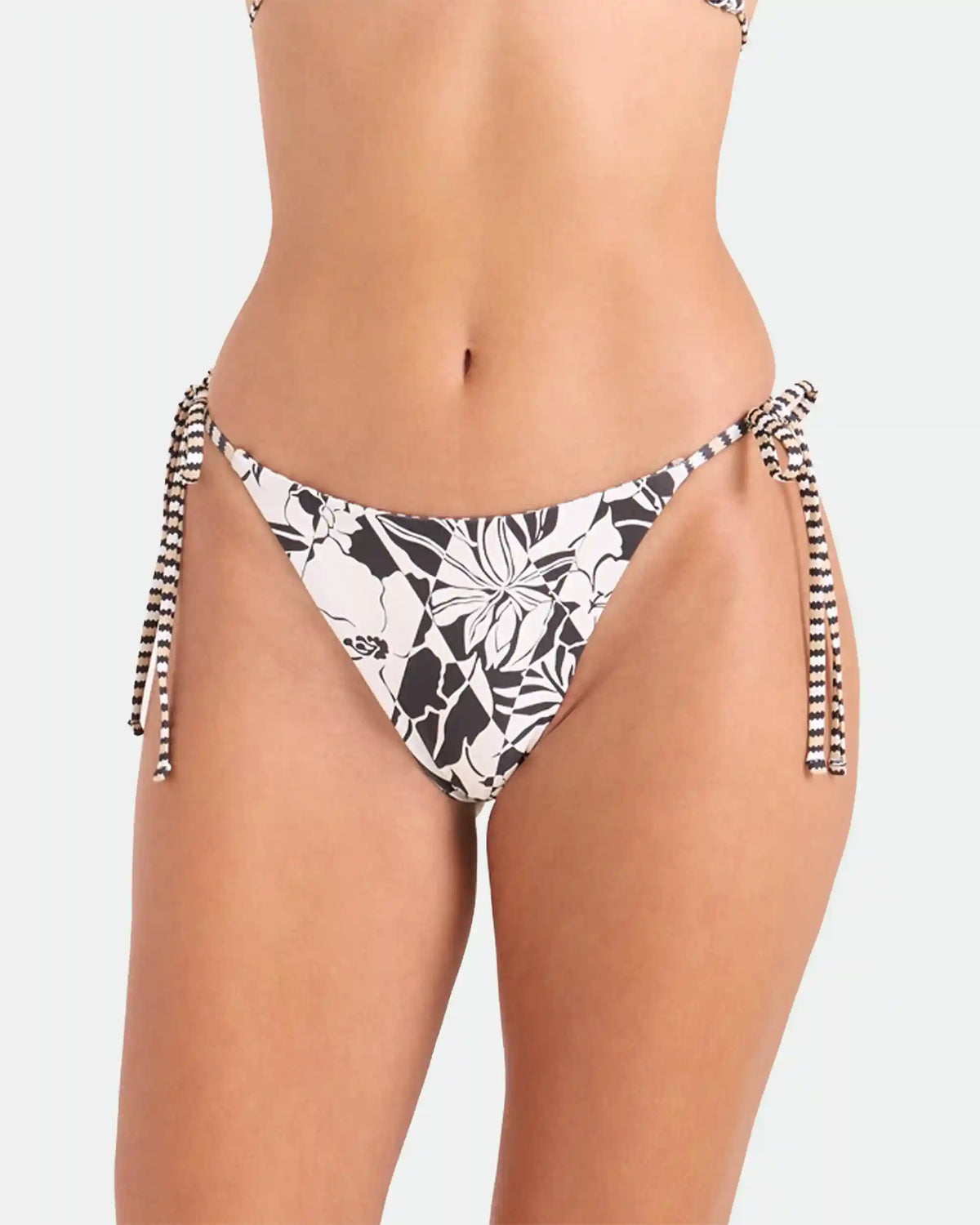 Women's Hibiscus Diamond Tie Side Full Reversible Bikini Bottom