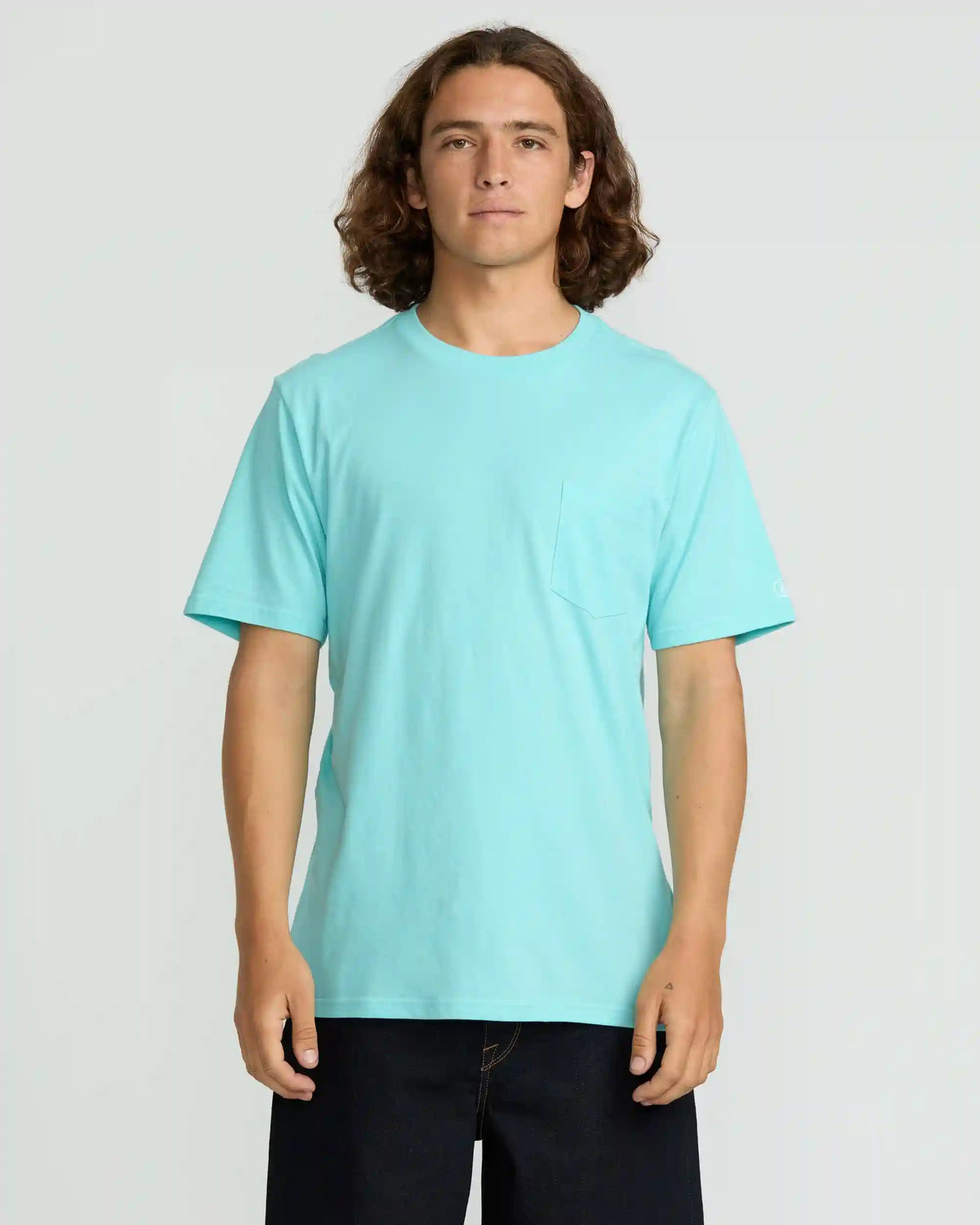 Men's Solid Short Sleeve Tee Pocket Tee