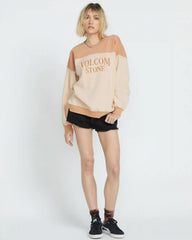 Women's Stone Blocked Crew