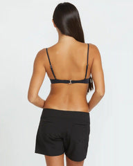 Women's Simply Solid Front-Tie Boardshorts
