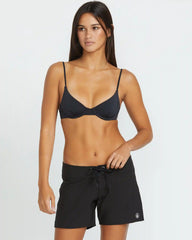 Women's Simply Solid Front-Tie Boardshorts