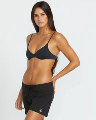 Women's Simply Solid Front-Tie Boardshorts